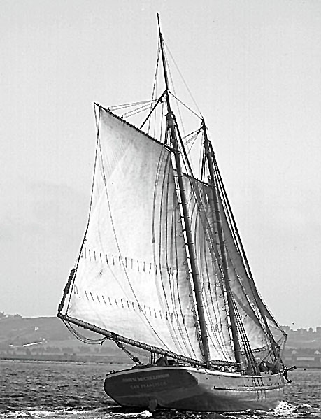 A Doghole schooner